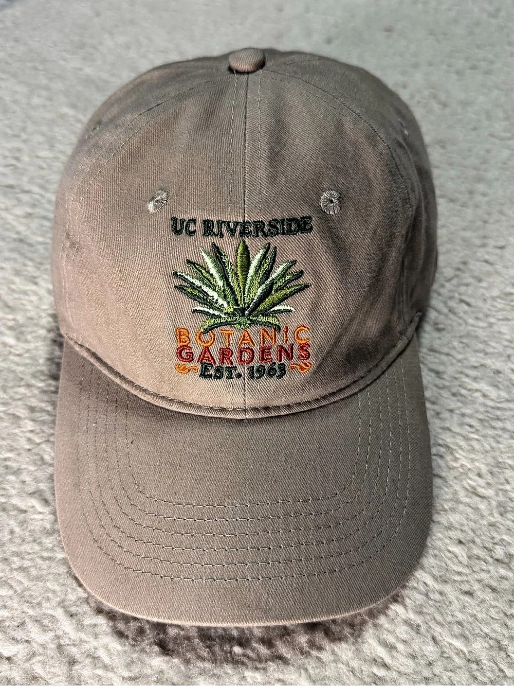 UC Riverside Botanic Gardens Embroidered Brown Baseball Cap Hat